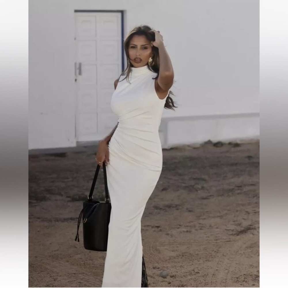 ZARA NWT White Sleeveless Dress - Picture 3 of 5